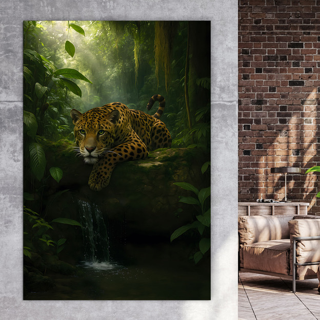 Wooden Wall Art - Jaguar in the Jungle