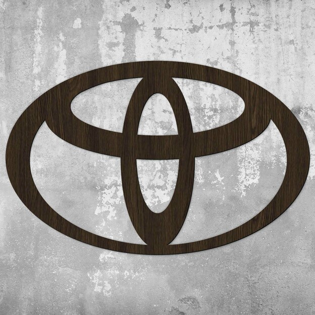 Wooden Wall Sign - Toyota Logo