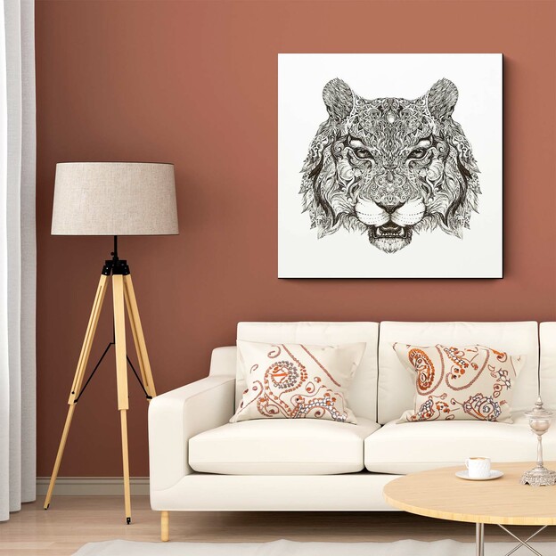 3D Wooden Engraved Wall Art - Tiger