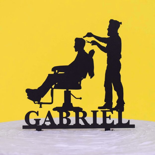 Drevené postavičky na tortu - Barber