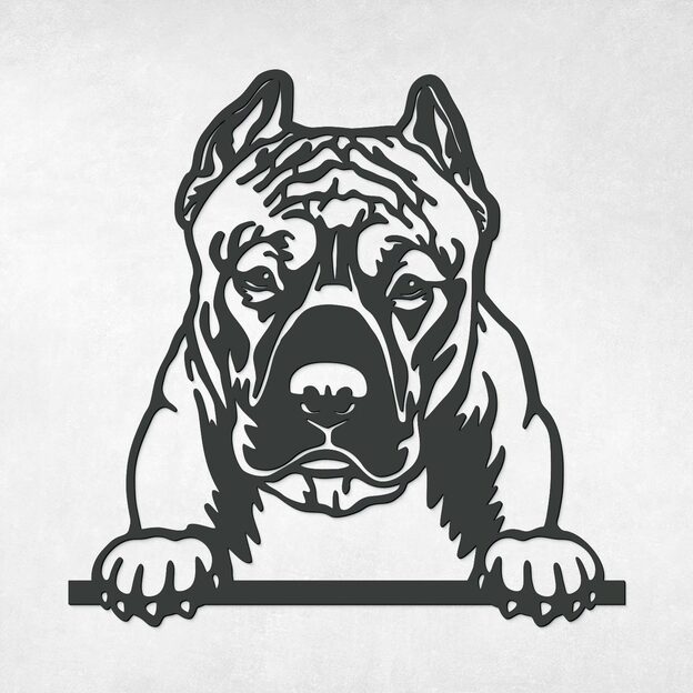 3D Wooden Wall Art - Pitbull