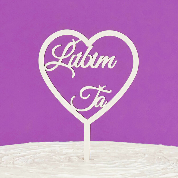 Drevený zápich - Ľúbim Ťa