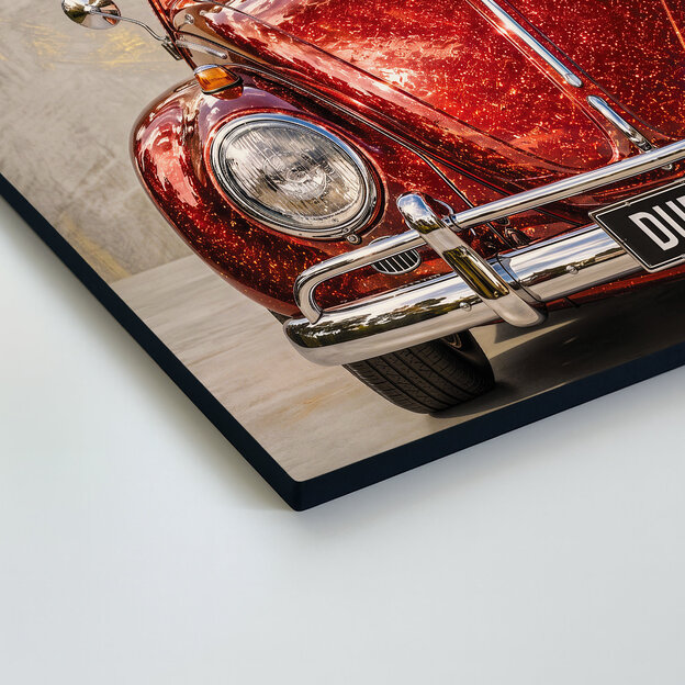 Drevený retro obraz auta - VW Beetle • 1967