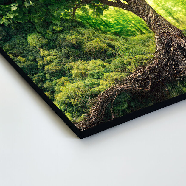 Tablou verde cu pomul vieții - Gaia