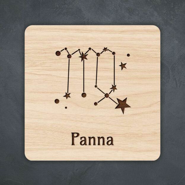 Dřevěná dekorace na stůl - podtácek Panna