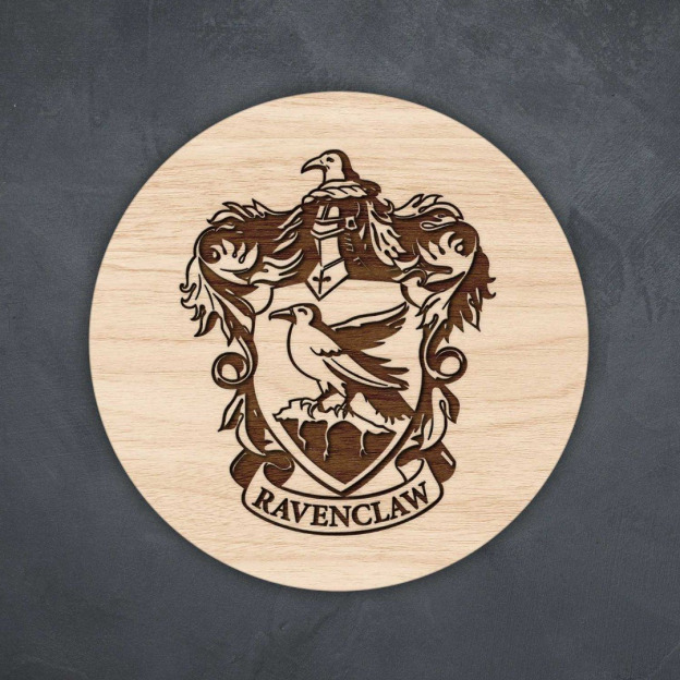 Suport pentru pahar din lemn Harry Potter - Ravenclaw