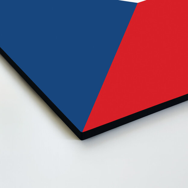 Dřevěný obraz státní vlajky - Česká republika