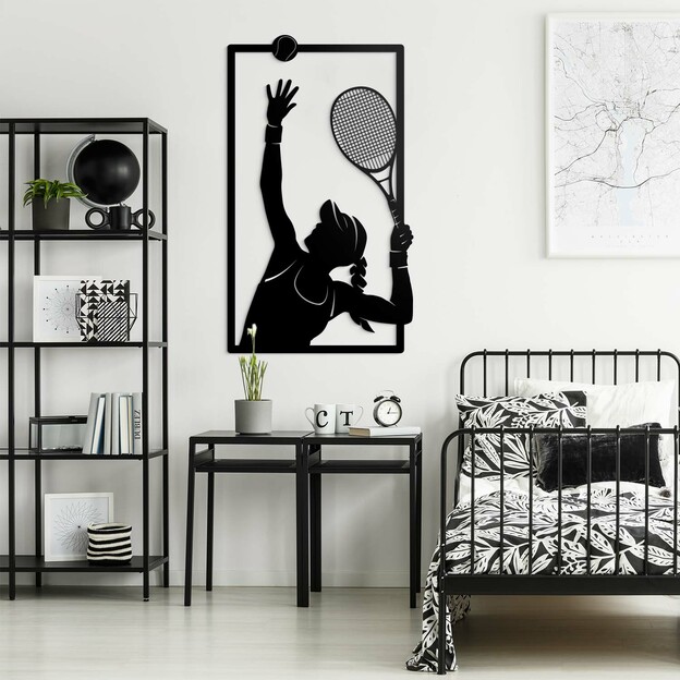 Wooden Wall Art - Tennis Player