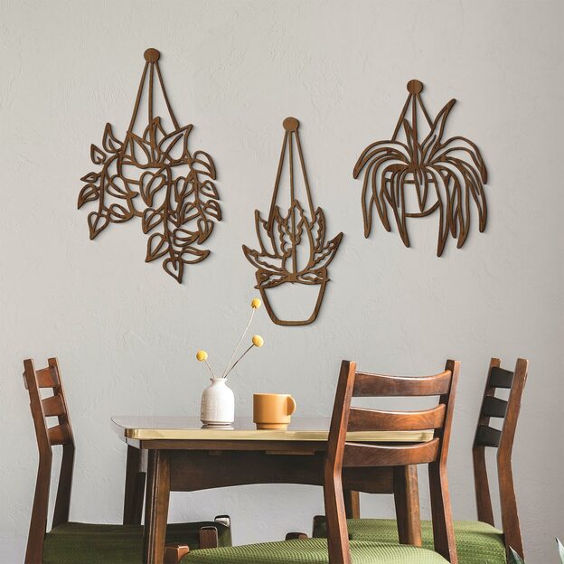 Wooden 3D Wall Art - Flowers