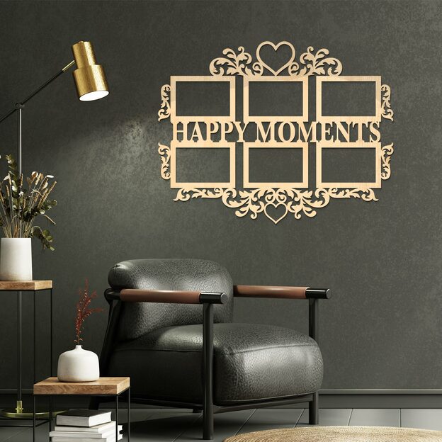 Multi-photo Frame on the Wall - Happy Moments