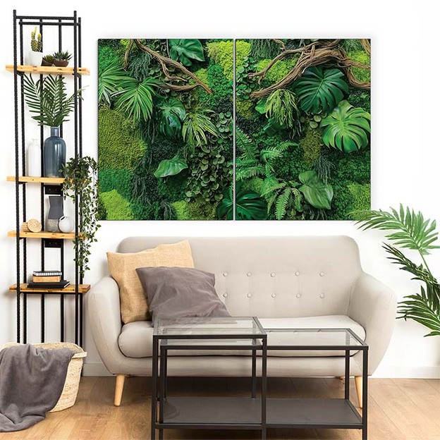 Wooden Wall Art - Moss Monstera