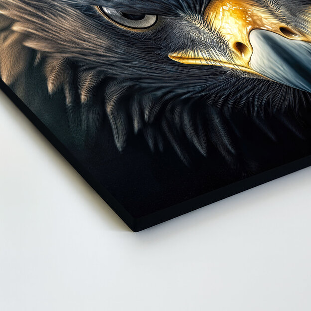 Colorful painting on wood - Eagle