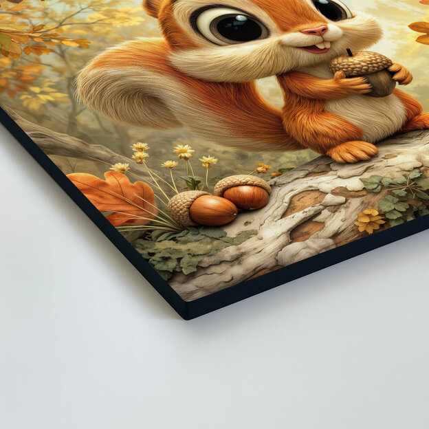 Drevený obraz - Veverička