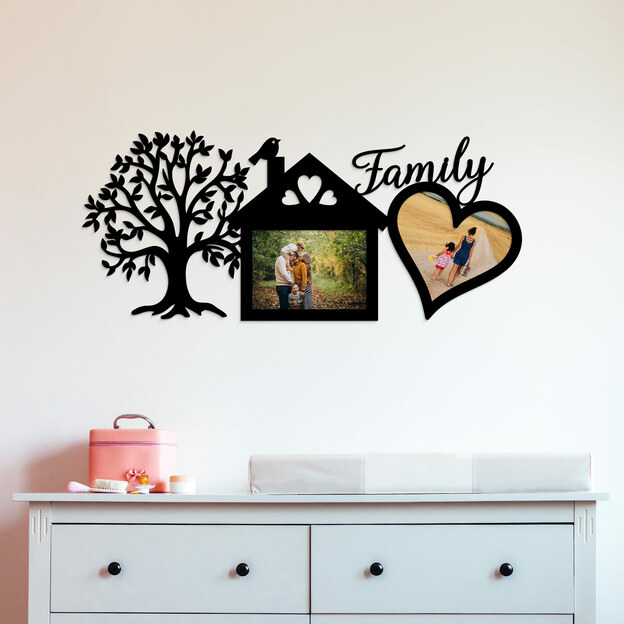 Wooden Wall Frame - Family