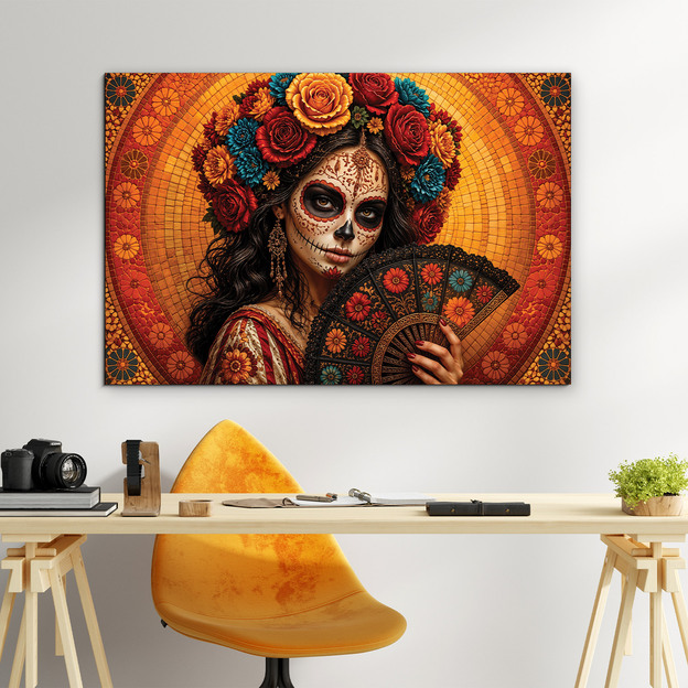 Mexický obraz La Catrina - Día de los Muertos