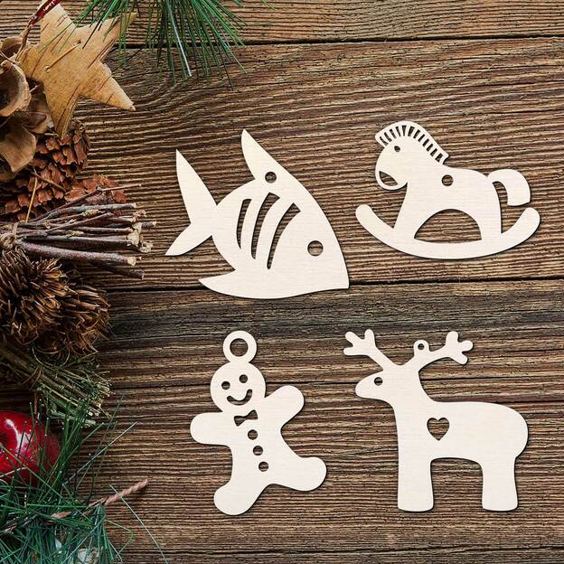 Ozdoby na stromček pre deti - Set 4 druhy po 5 ks (20ks) 