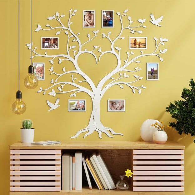 Wooden Family Tree on the Wall