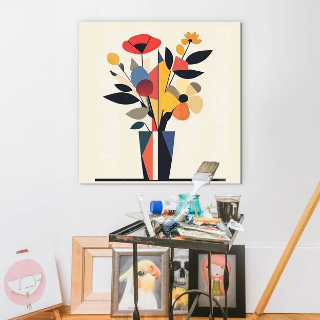 Wall Art of Abstract - Geometric Flowers