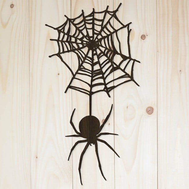 Wooden Halloween Decoration - Spider