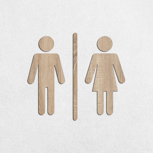 Wooden Pictograms for WC - Men / Women
