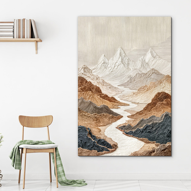 Minimalistický obraz krajiny - Ticho hôr