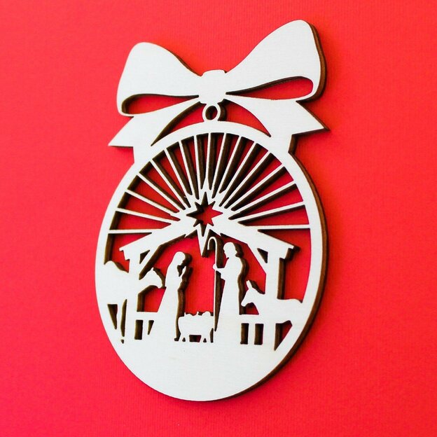 Vianočná guľa na stromček - Svätá rodina