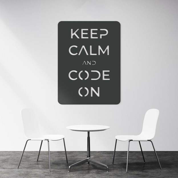 Wooden Wall Art - Keep Calm and Code On