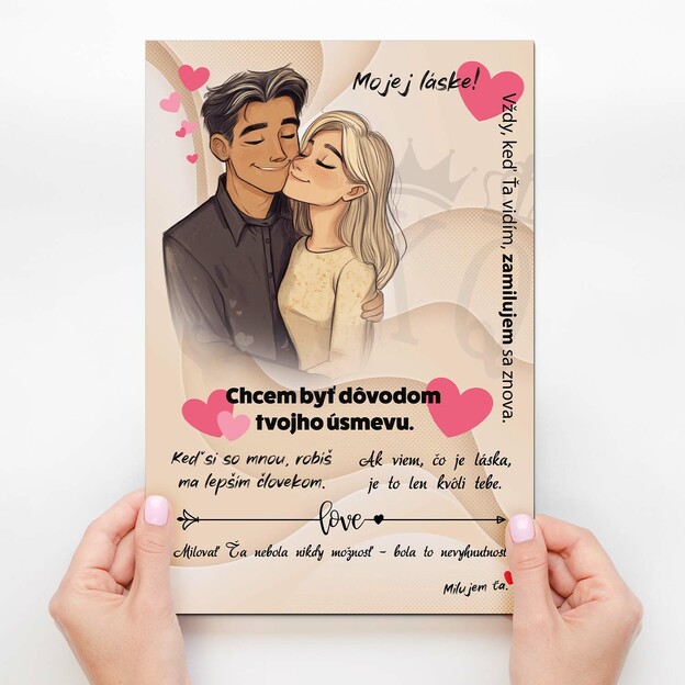 Tăbliță decorativă din lemn - Pentru iubirea mea