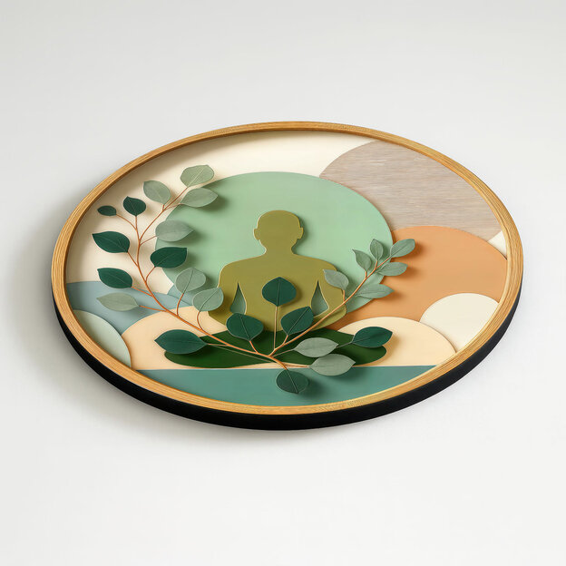 Tablou zen din lemn Buddha - Armonie