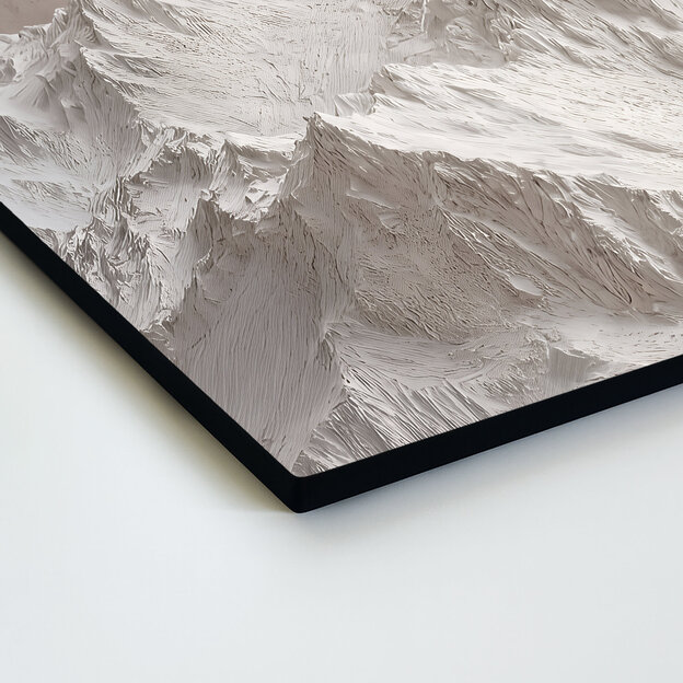 Trojdílný obraz hory - Sněžné ticho