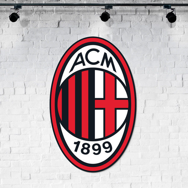 Farebná dekorácia na stenu - AC Milan