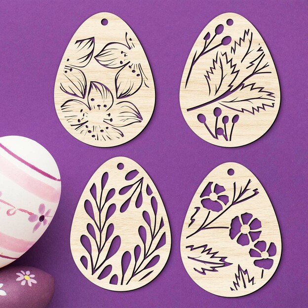 Easter Eggs made from Wood - Mudlarks