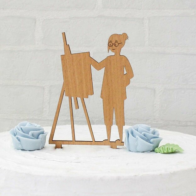 Ozdoba na tortu s menom - Maliarka umelkyňa