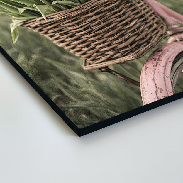 Dřevěný obraz na zeď - Tulipány na kole