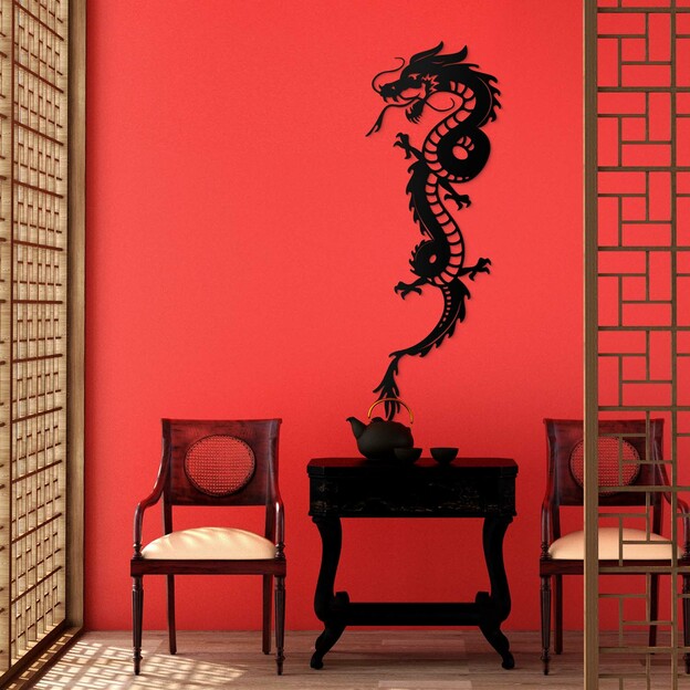 Wooden Wall Art - Chinese Dragon