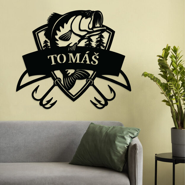 Wooden Wall Art with Text - Fisherman
