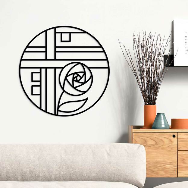 Abstract Picture of Flowers - Geometric Rose