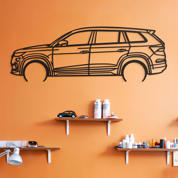 Drevená silueta auta - Škoda Kodiaq