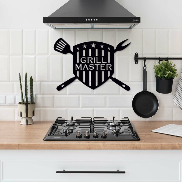 Wooden Wall Art for Kitchen - Grill Master