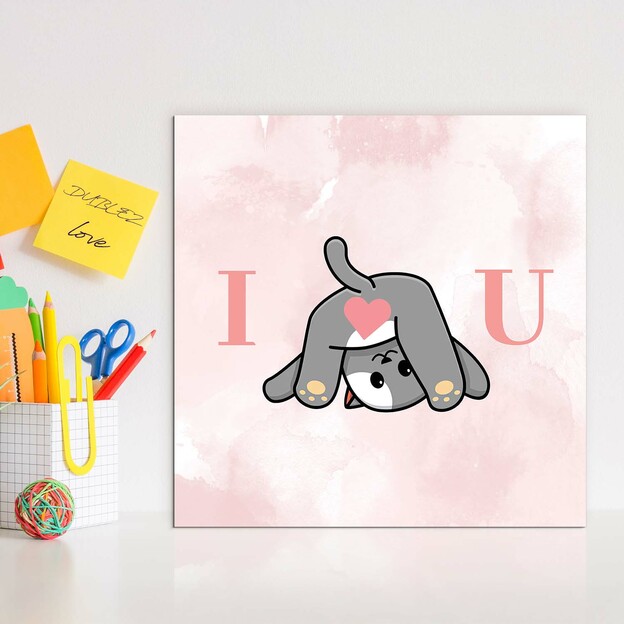 Romantic Wooden Wall Art - I Love You