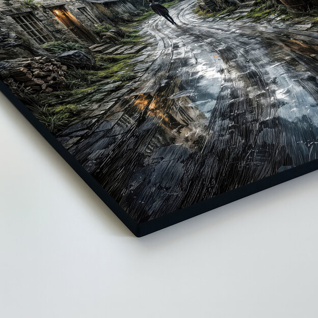 Dekorativní obraz - Ulička v měsíčním světle