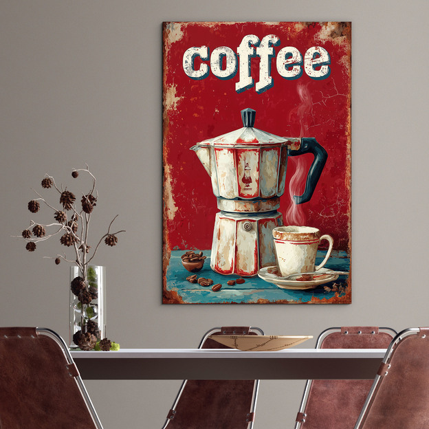 Vintage coffee wall art - Moka