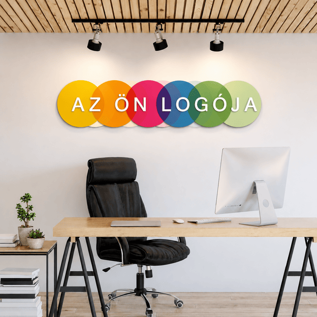 3D színes fa falilogo - egyedi gyártás