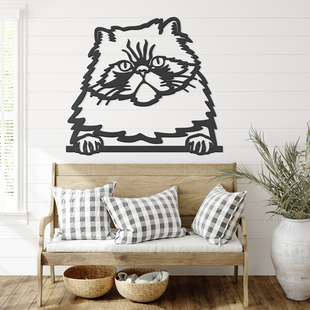 Wooden Wall Art - Persian Cat