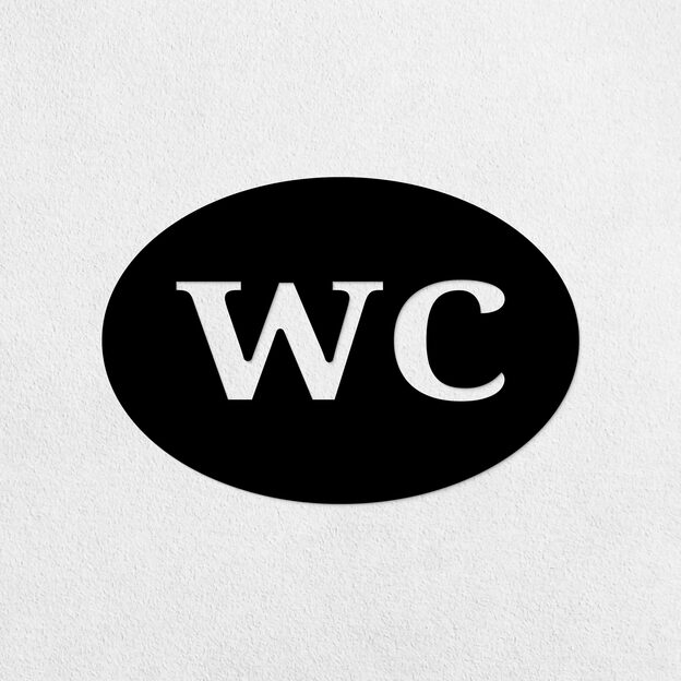 Wooden Pictogram for Doors - WC