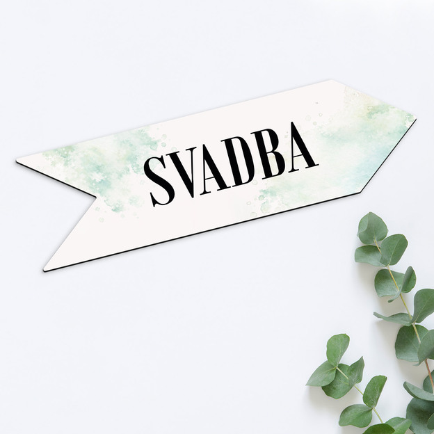 Drevené svadobné označenie - Šípka Svadba