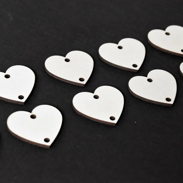 Hearts with a steel ring - 10 pcs