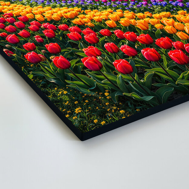 Wooden picture - Tulip field