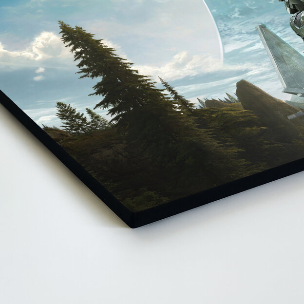 Tablou de gaming din lemn - Halo cu Master Chief