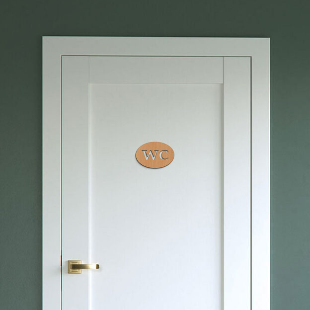 Wooden Pictogram for Doors - WC